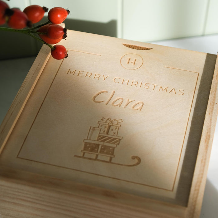 Geschenkbox Espresso Becher - Merry Christmas 2 PERSONALISIERT