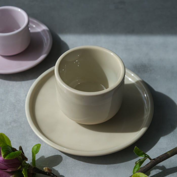 Porzellan Cappuccino Becher Magnolia | Vanilla