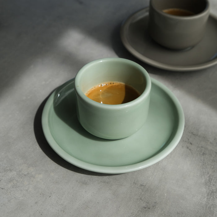 Porzellan Espresso-Duo Magnolia | Pistachio
