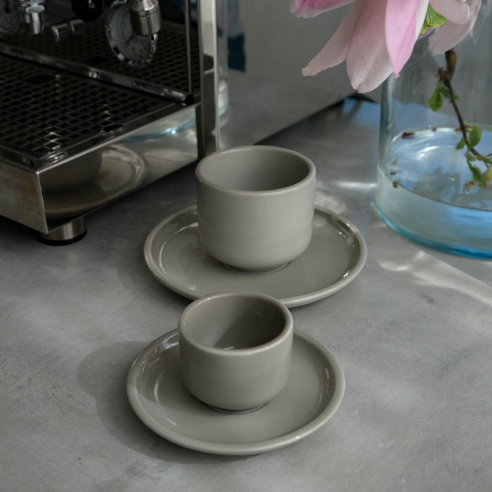 Porzellan Kaffee Becher Magnolia  | Greige