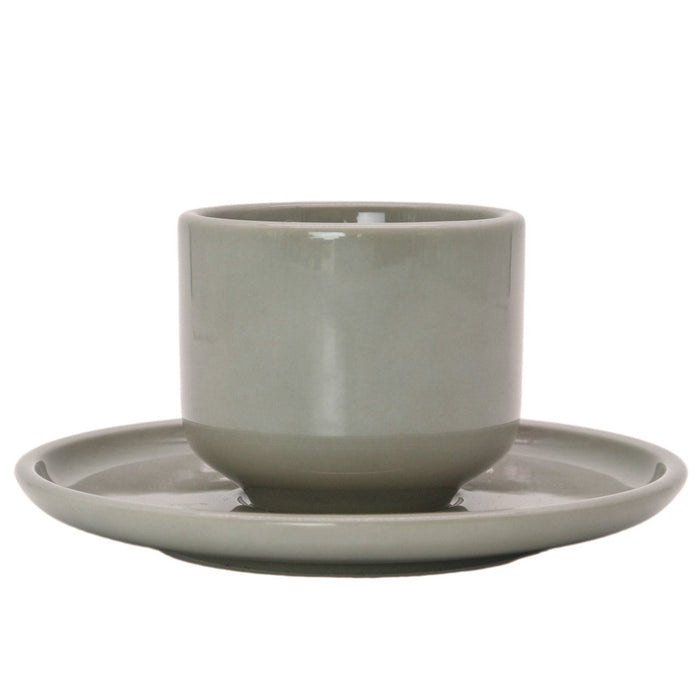 Porzellan Kaffee-Duo Magnolia | Greige