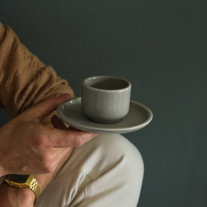 Porzellan Espresso-Duo Magnolia | Greige