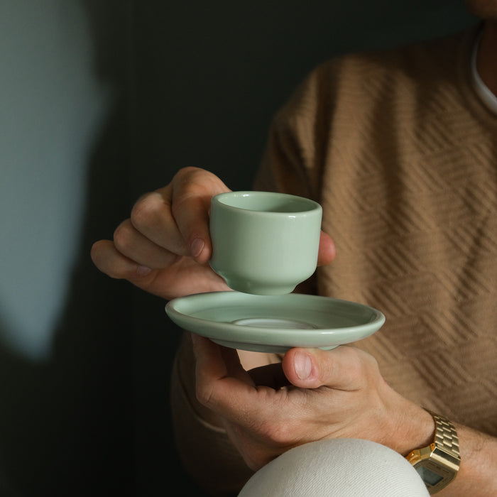Porzellan Espresso-Duo Magnolia | Pistachio