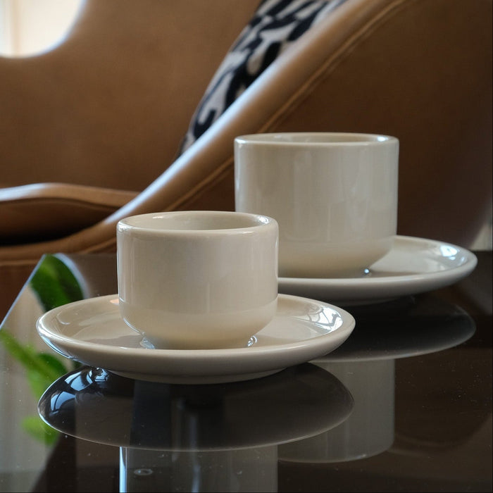 Porzellan Cappuccino Becher Magnolia | Vanilla