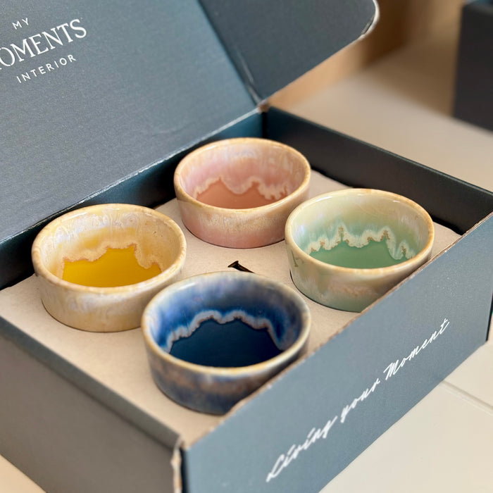 Geschenbox 4 Espressobecher Aqua