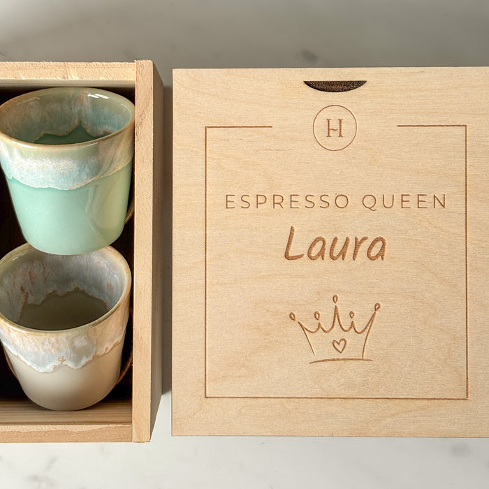 Espresso Geschenkbox "Espresso Queen" + Wunschname