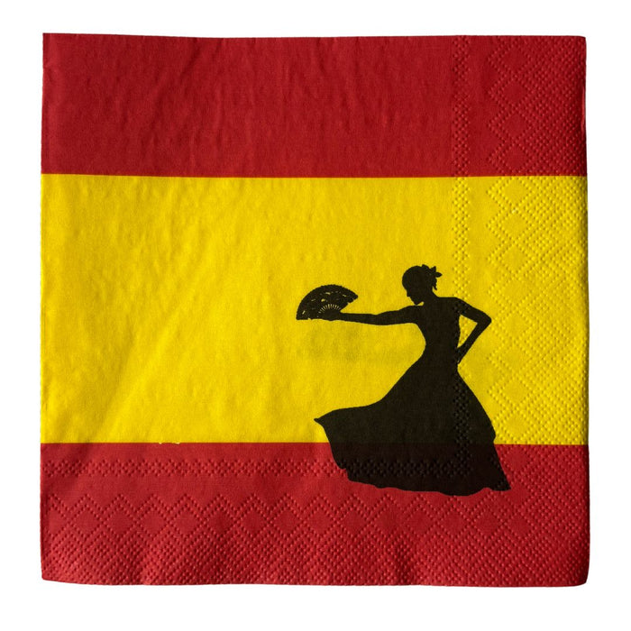 Papierservietten - Spanien Flagge