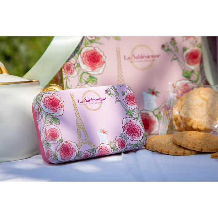 Sablés – feine französische Butterkekse in Mini Metalldose "Paris"