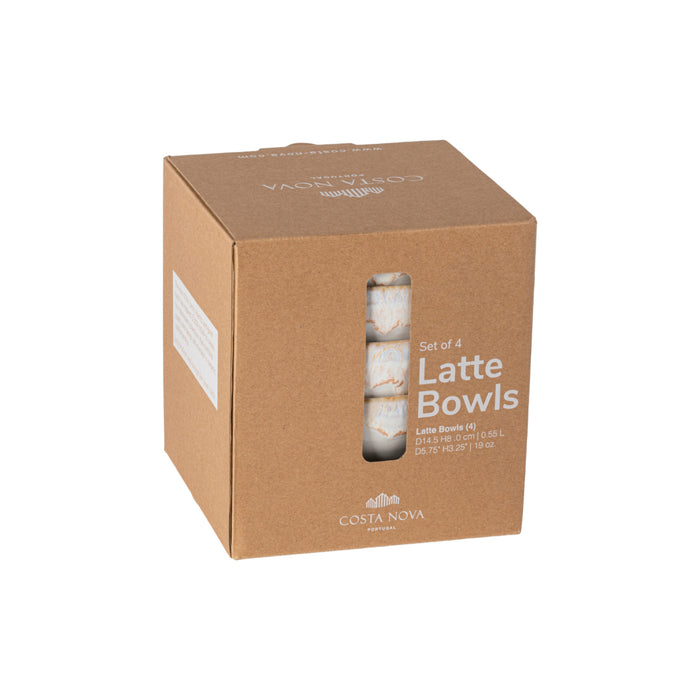 Latte Bowls -  Geschenkset mit 4 Bowls