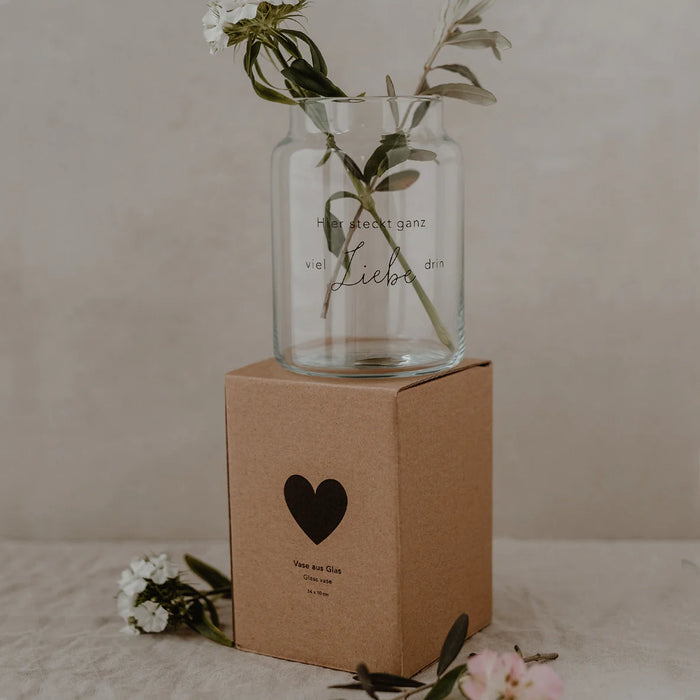 Vase aus Glas - Hier steckt ganz viel Liebe drin
